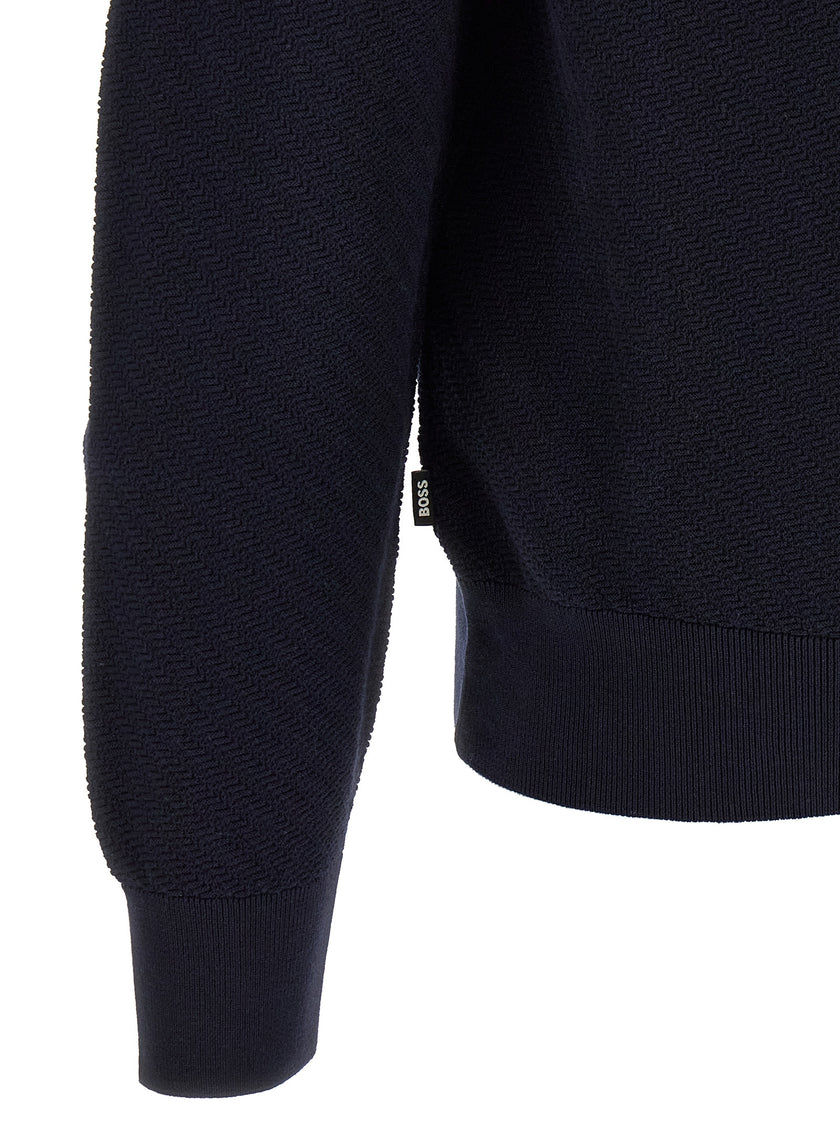 Hugo Boss Blaues Baumwoll-Polohemd