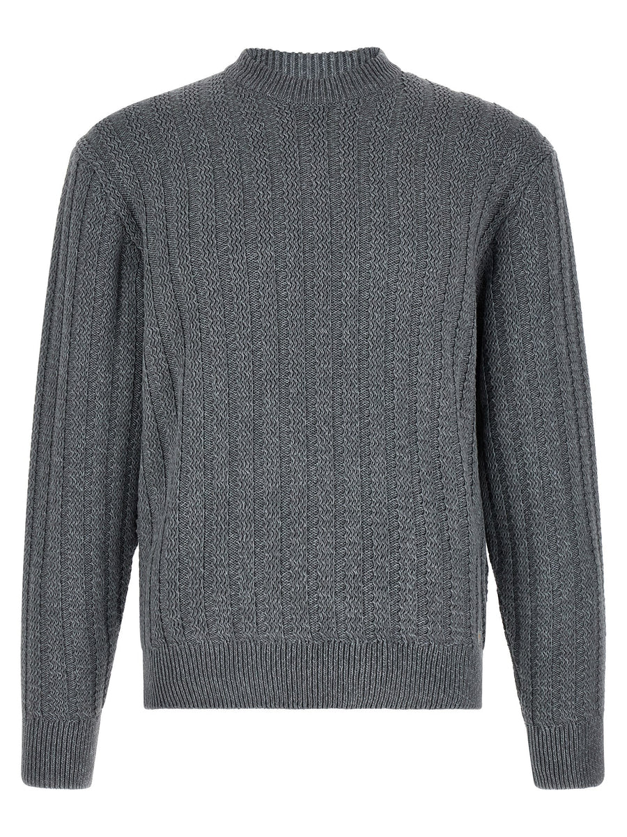 Hugo Boss Grey Cotton Cardigan