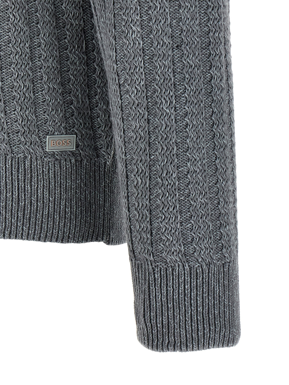 Hugo Boss Grey Cotton Cardigan