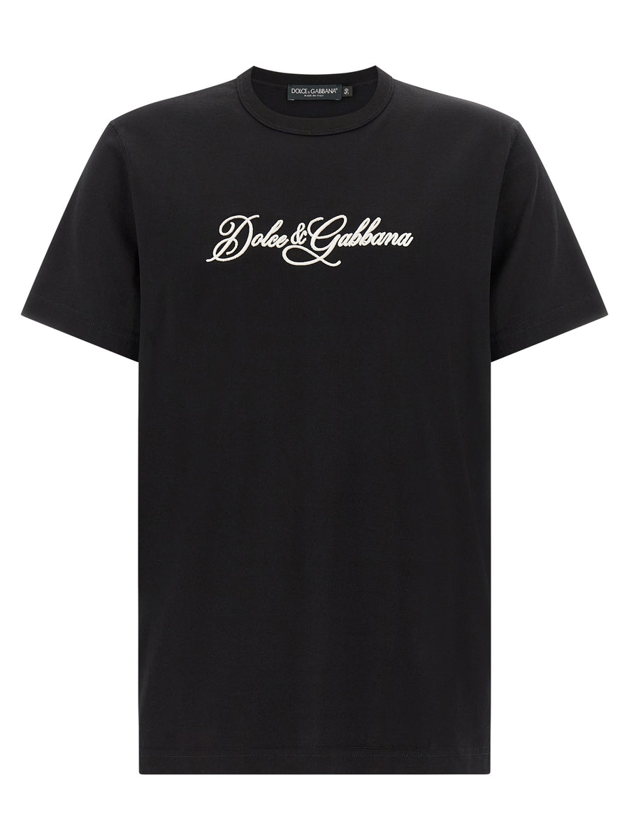Dolce & Gabbana Black Cotton T-Shirt