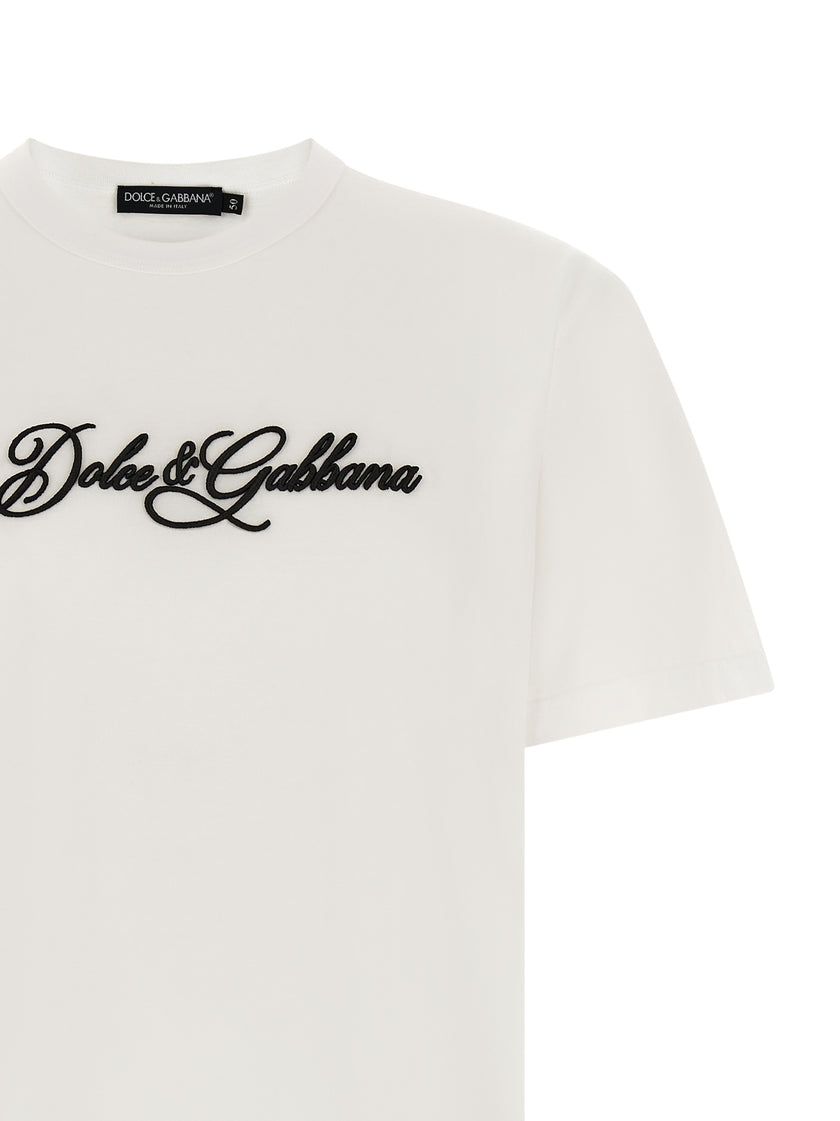 Dolce & Gabbana Weißes Baumwoll-T-Shirt