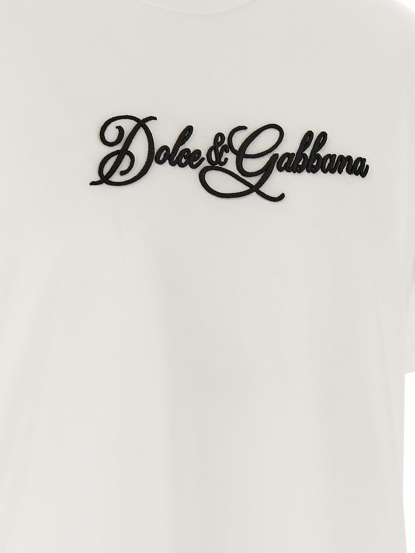 Dolce & Gabbana Weißes Baumwoll-T-Shirt