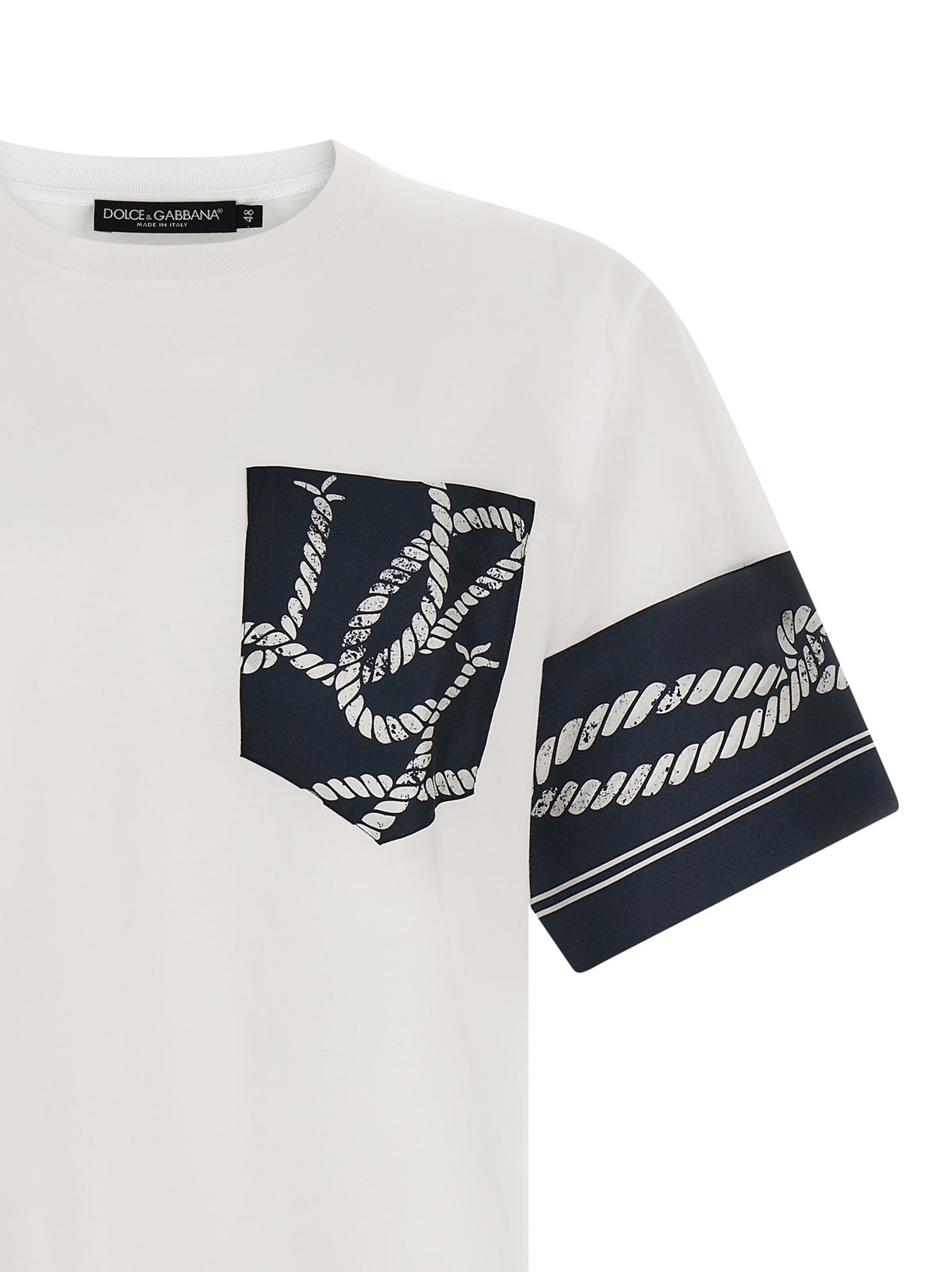 Dolce & Gabbana Blaues Baumwoll-T-Shirt