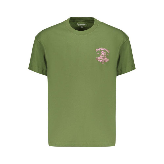 Refrigiwear Herren Grünes Baumwoll-T-Shirt