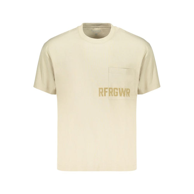 Refrigiwear Beigefarbenes T-Shirt aus Baumwolle