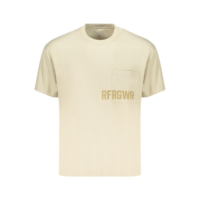 Refrigiwear Beigefarbenes T-Shirt aus Baumwolle