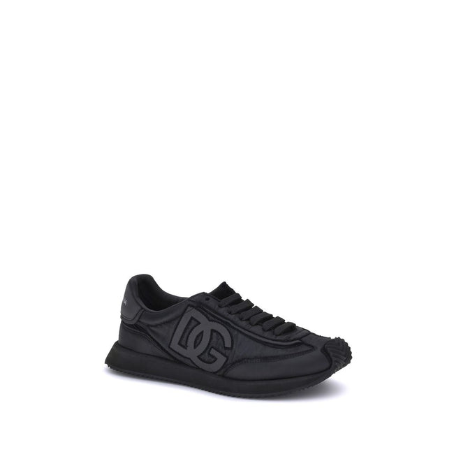 Dolce & Gabbana Schwarze Stoff-Sneaker