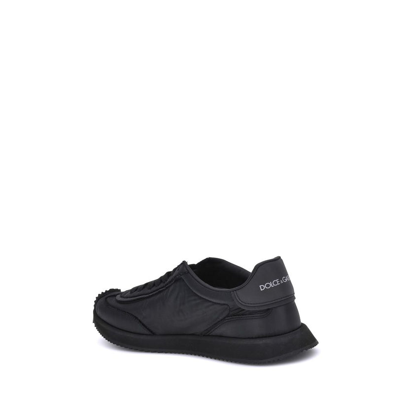 Dolce & Gabbana Schwarze Stoff-Sneaker