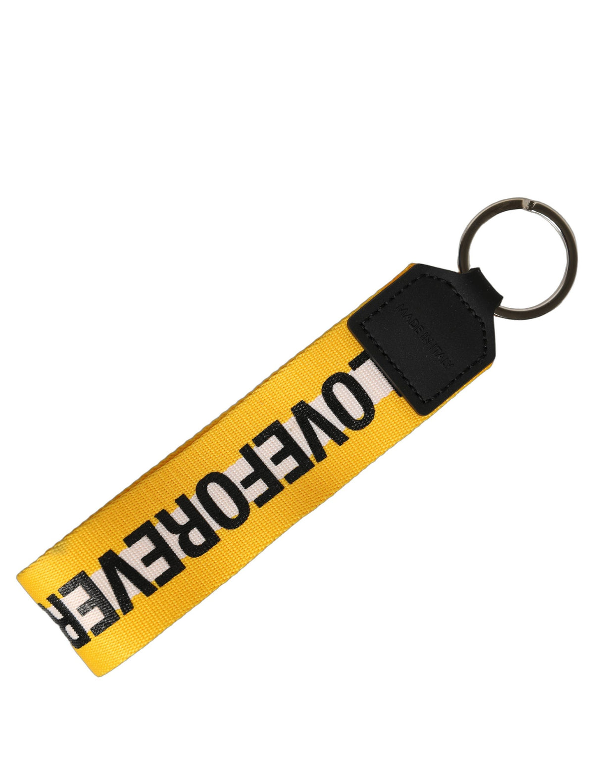 Dolce & Gabbana Polyester keychain with multi-color logo and brass hardware