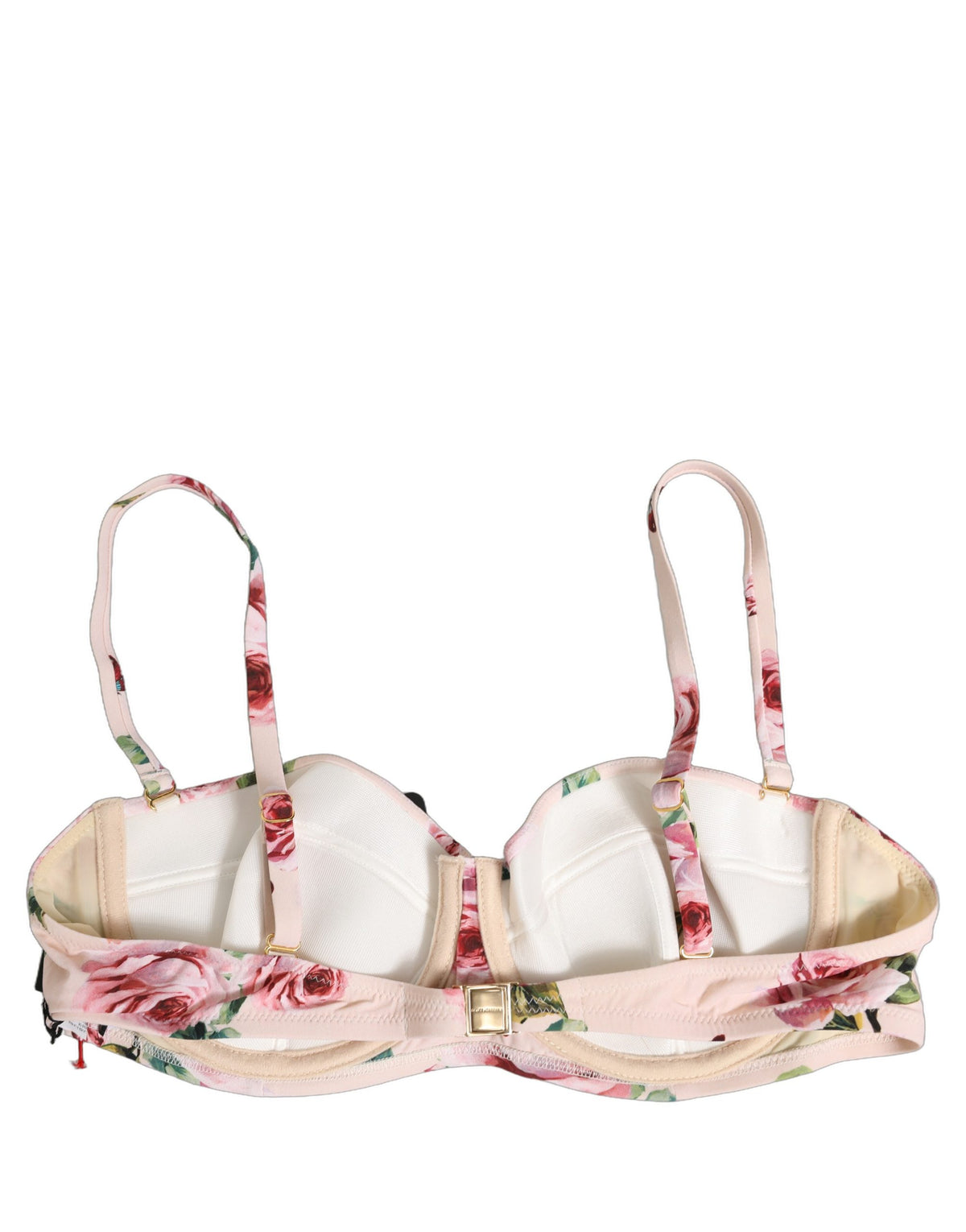 Dolce & Gabbana Bikini-Oberteil mit Bügel und pinkem Blumenprint