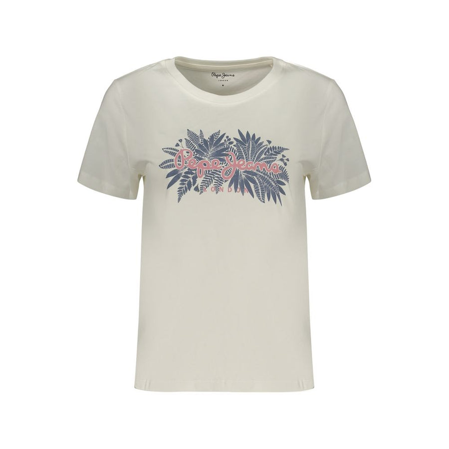 Pepe Jeans Women's White Cotton T-Shirt