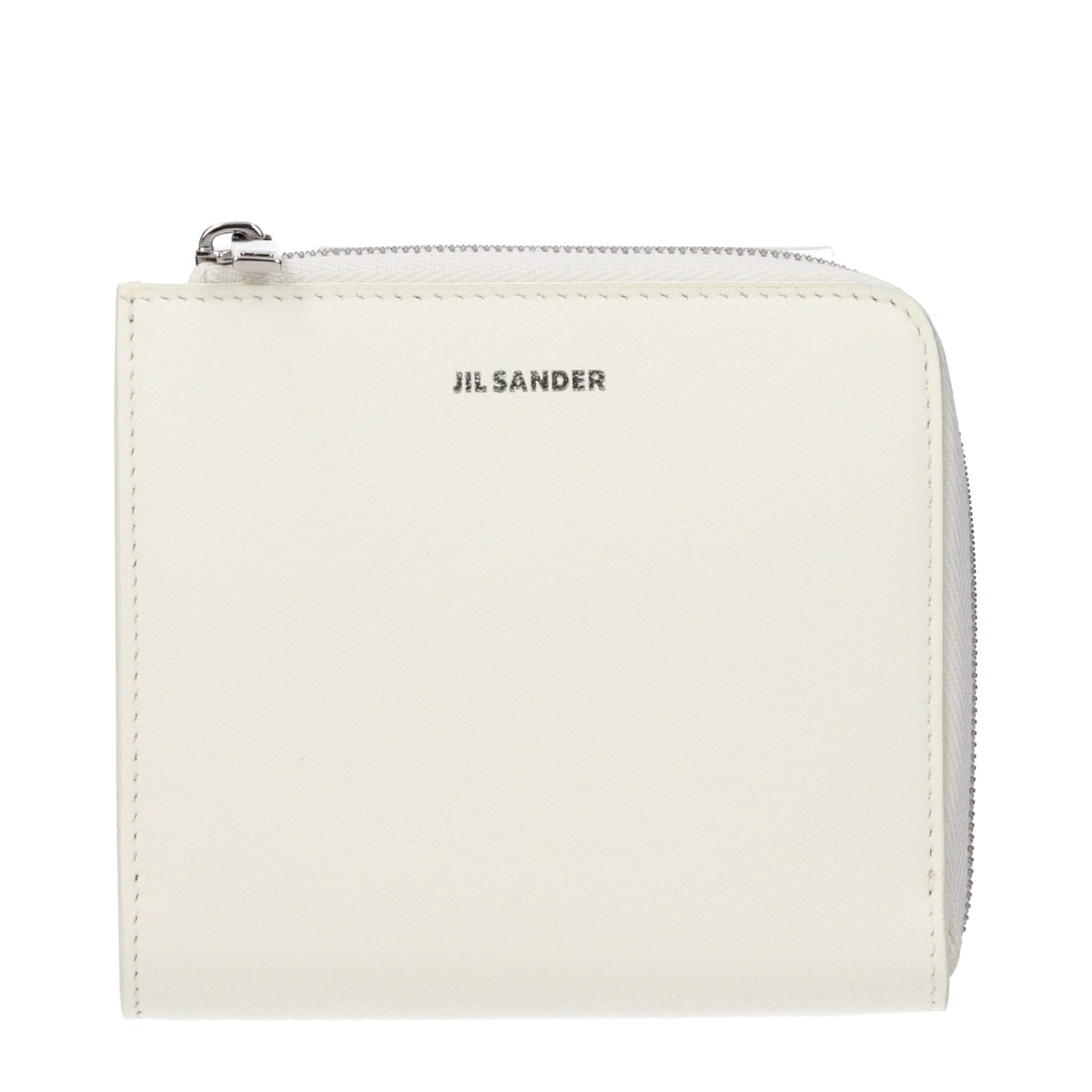 Jil Sander Weiße Leder-Geldbörse