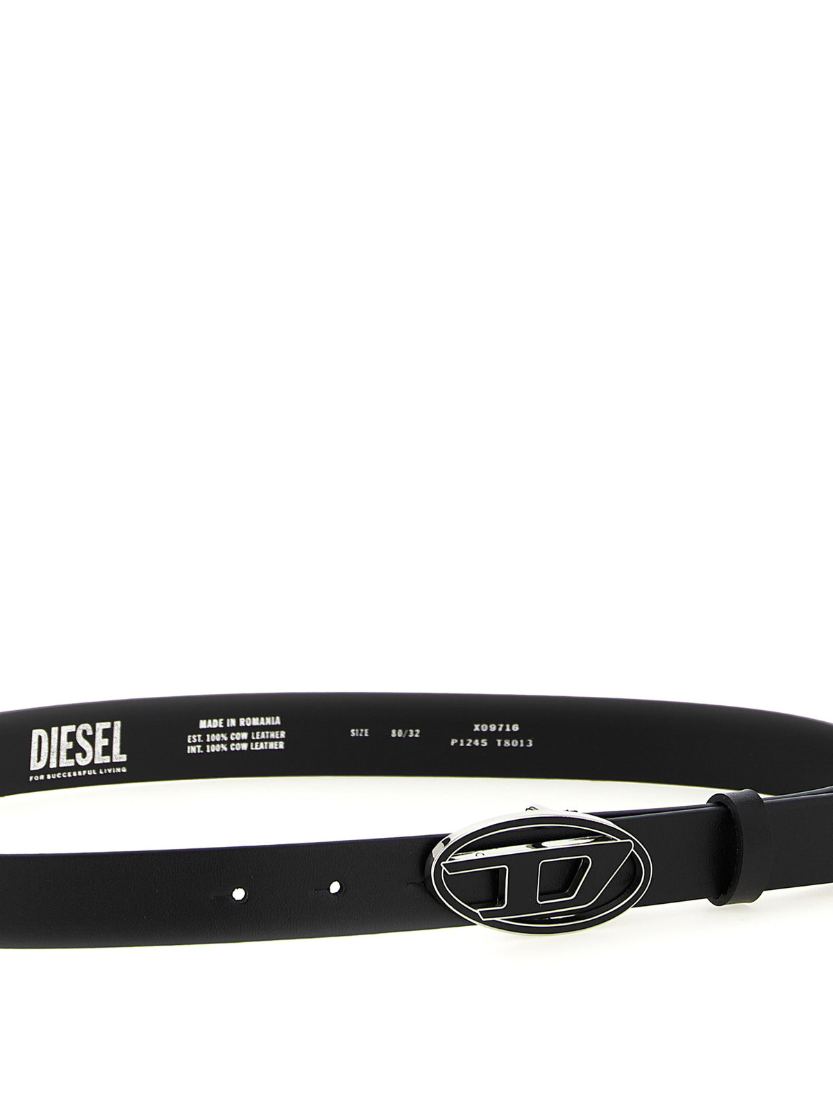 Diesel Black Belt made of other fibers, Regular Fit