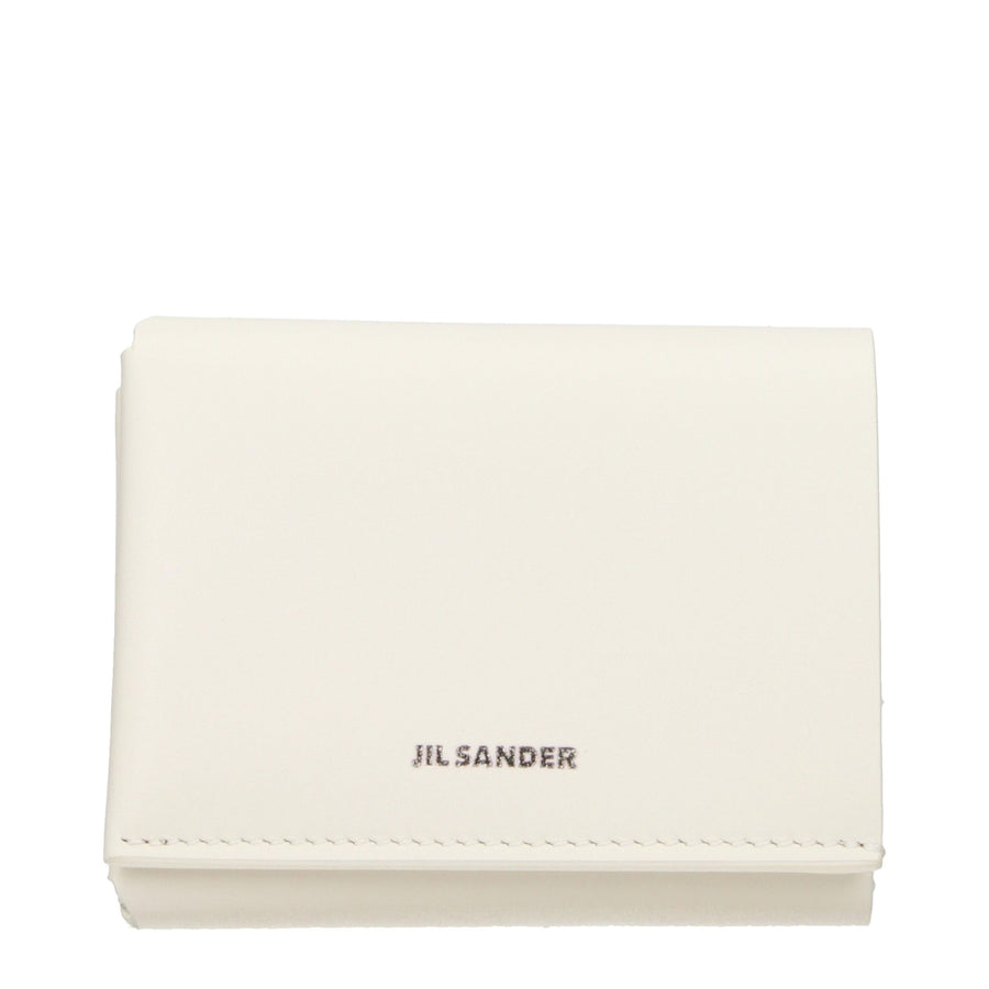 Jil Sander Beige Leder Portemonnaie