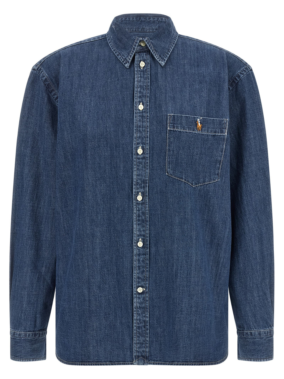 Polo Ralph Lauren Blaue Baumwollbluse