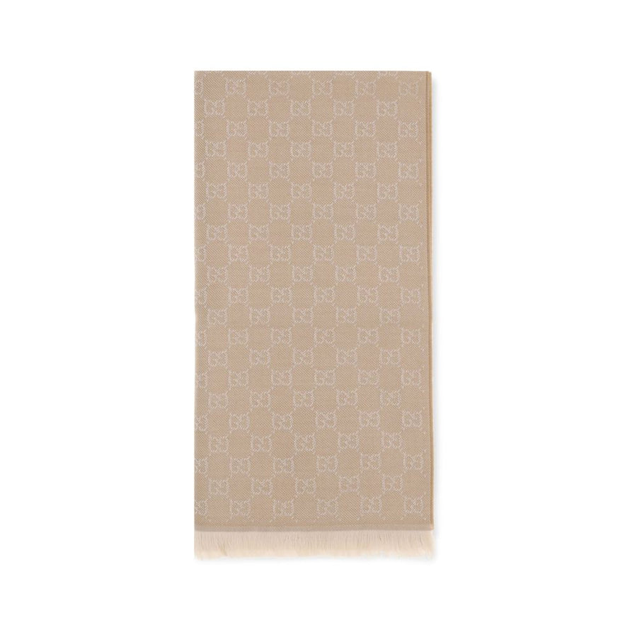 Gucci Beige Wollschal Aries Foulard