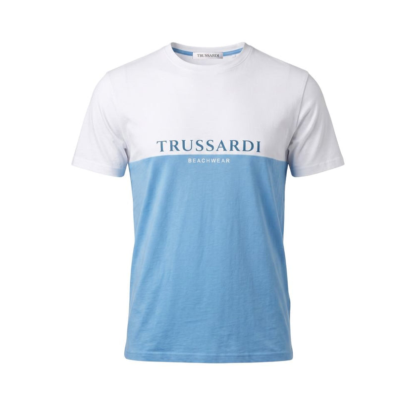 Trussardi Beachwear Hellblaues Polyester-T-Shirt