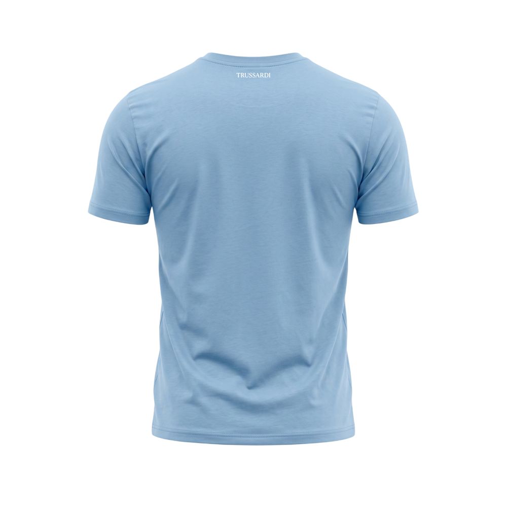 Trussardi Beachwear Hellblaues Polyester-T-Shirt