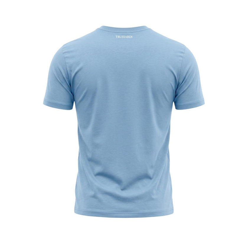 Trussardi Beachwear Hellblaues Polyester-T-Shirt