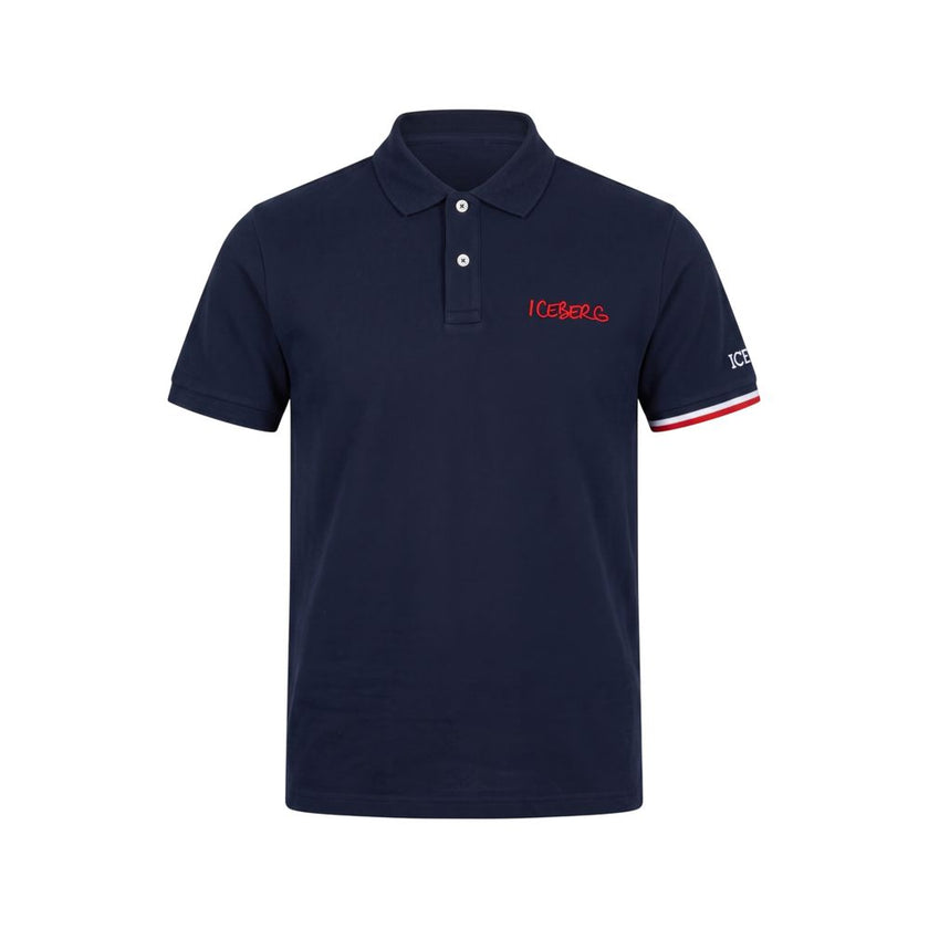 Iceberg Men's Blue Cotton Polo Shirt