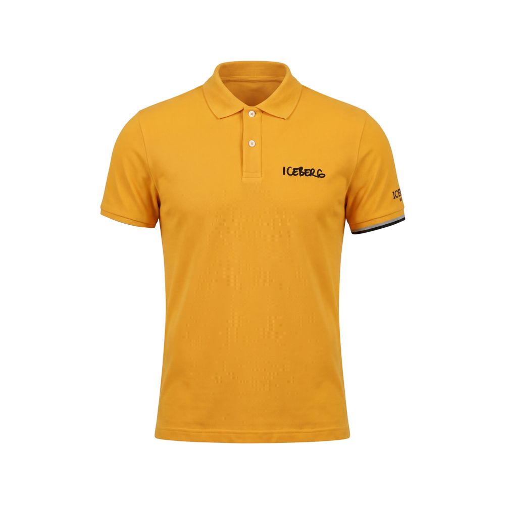 Iceberg Men's Yellow Cotton Polo Shirt