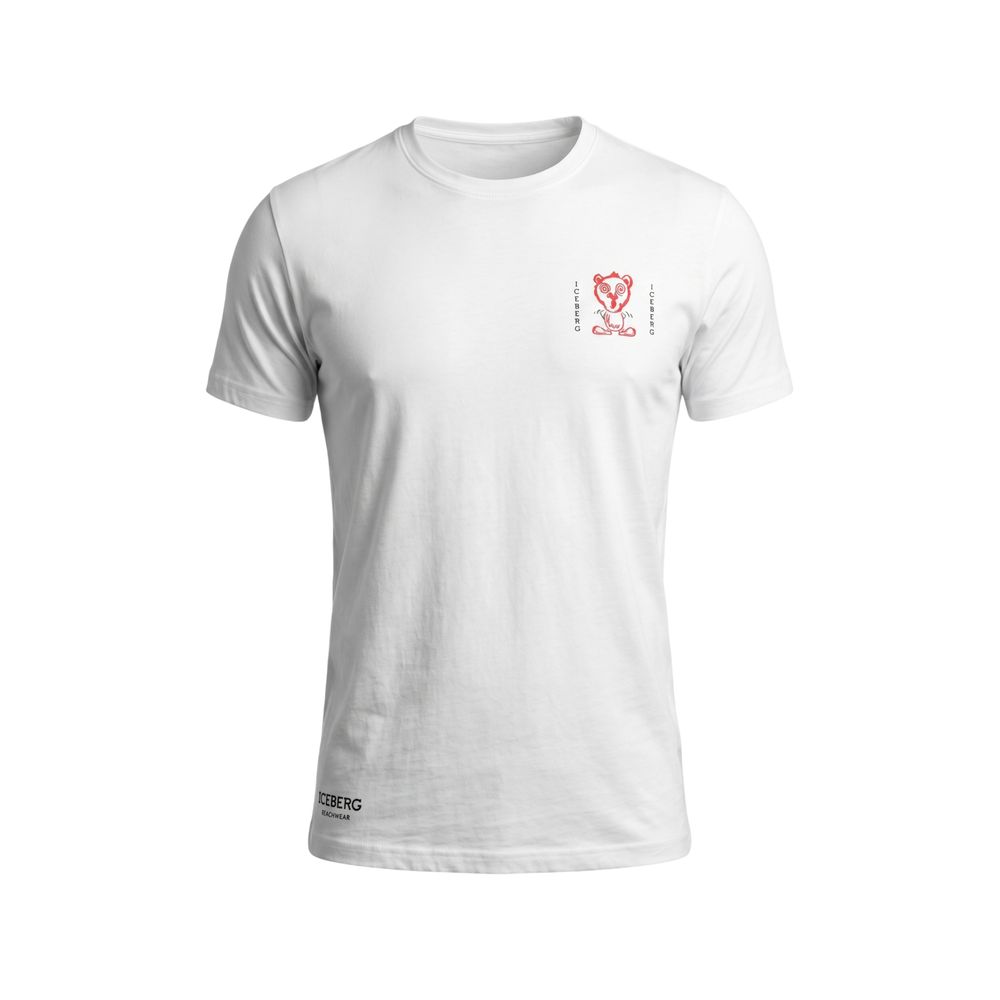 Iceberg Herren T-Shirt aus weißer Baumwolle