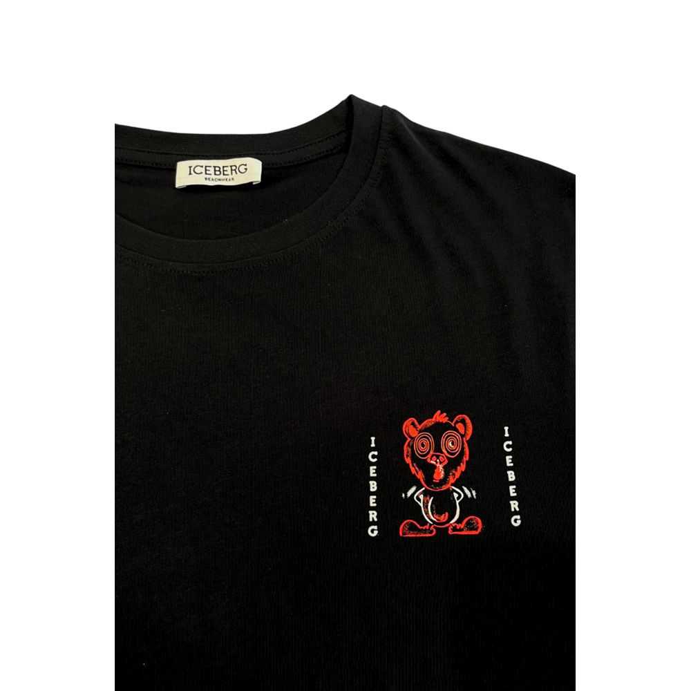 Iceberg Men's Black Cotton T-Shirt