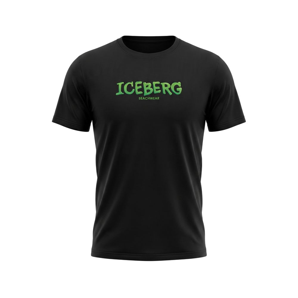 Iceberg Men's Black Cotton T-Shirt