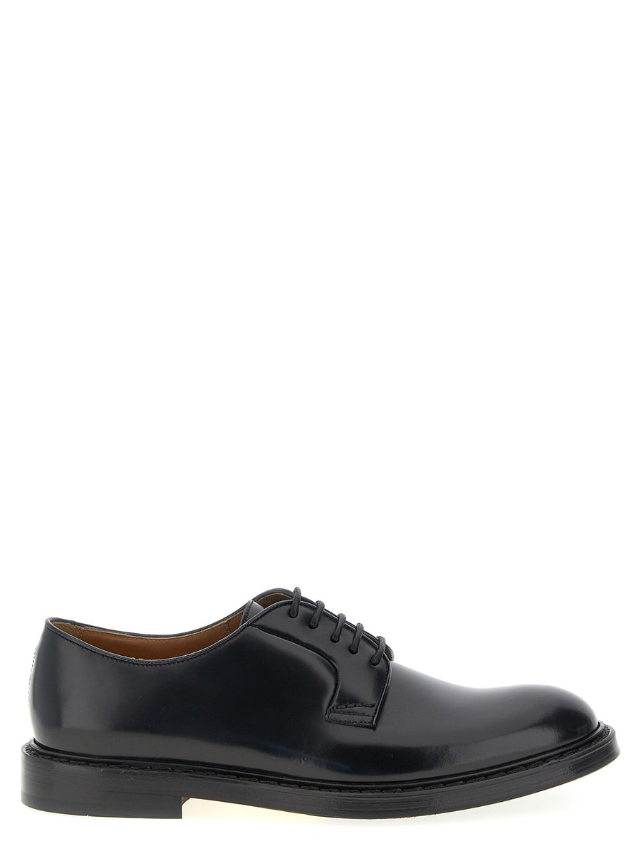 Doucal's Black Calf Leather Oxford and Derby Shoes