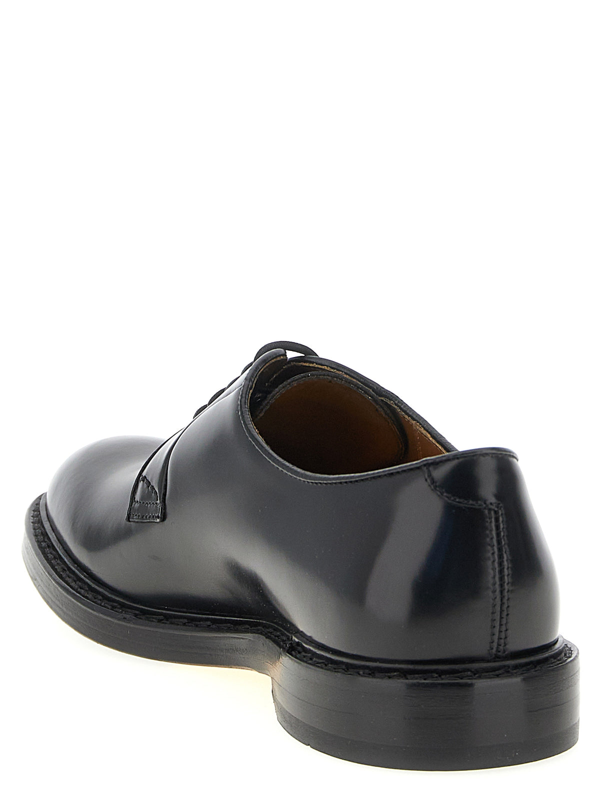 Doucal's Black Calf Leather Oxford and Derby Shoes