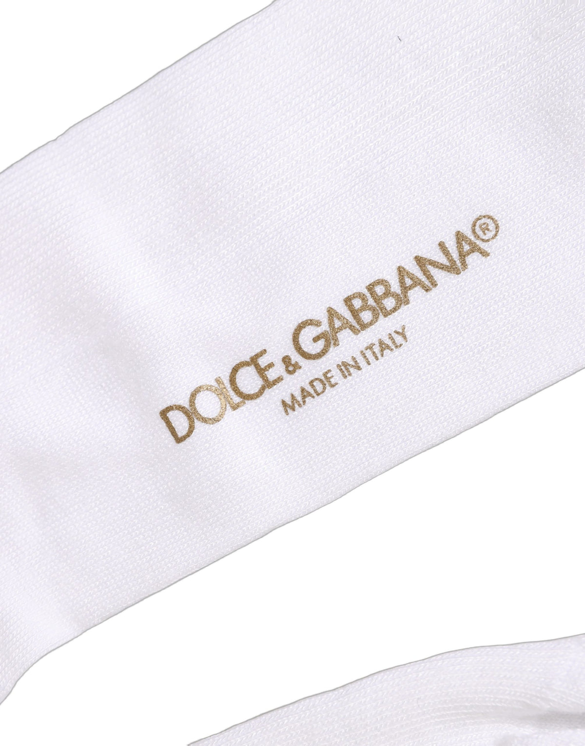 Dolce & Gabbana Men's Over-the-Calf Viscose Socks in White