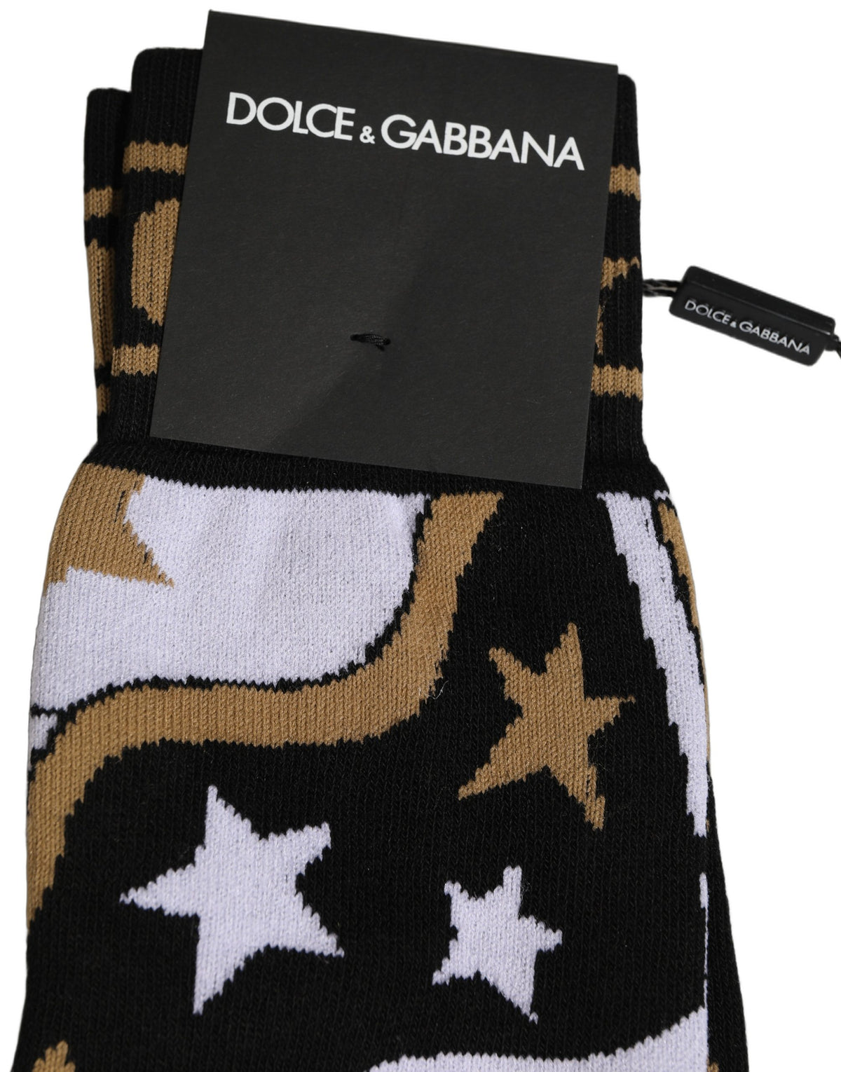 Dolce & Gabbana Weiße Kniestrümpfe mit Tupfenmuster