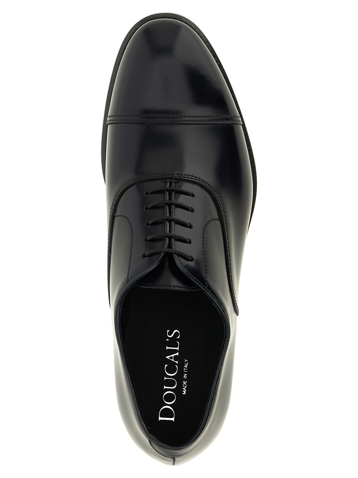 Doucal's Schwarze Oxford- und Derby-Schuhe aus Lammleder