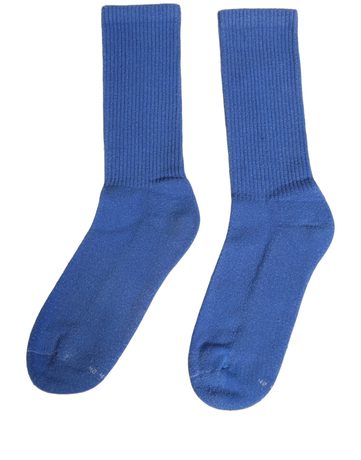 Dolce & Gabbana Damen Socken aus Baumwolle, gerippt, mittellang, Blau