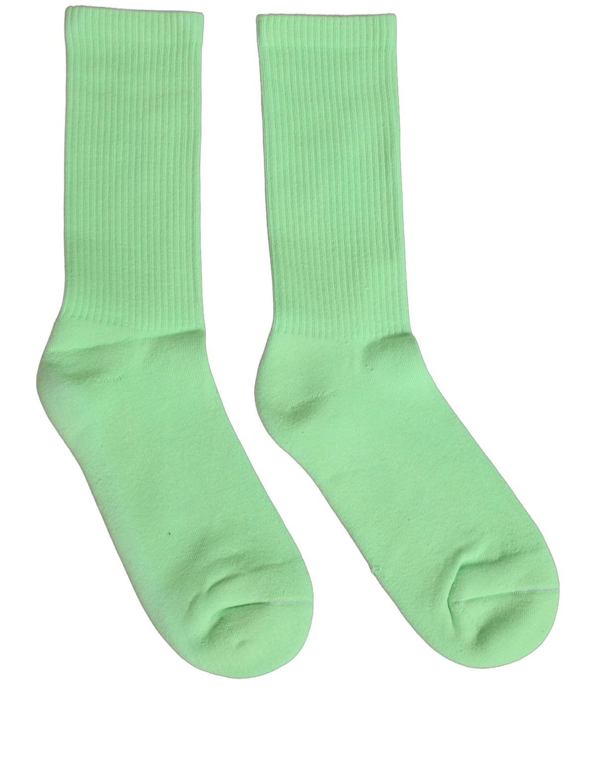 Dolce & Gabbana Women's Green Ribbed Cotton Mid-Calf Socks