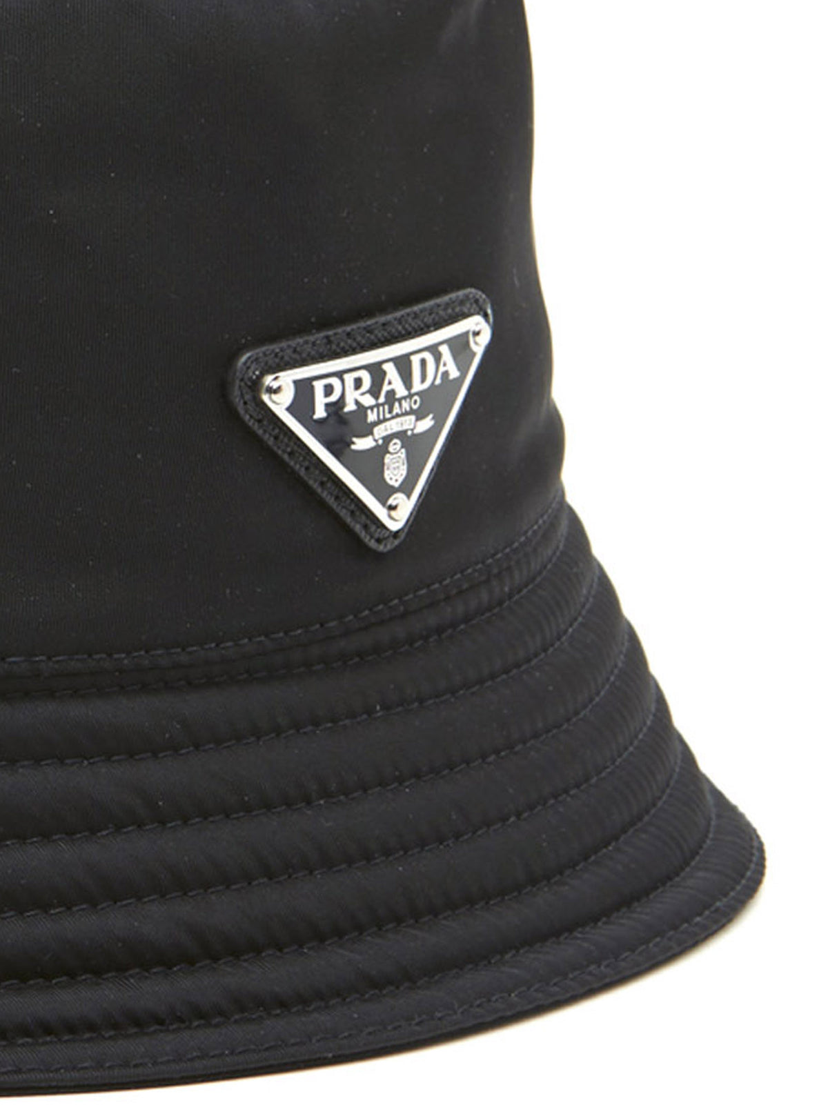 Prada Schwarzer Nylon-Eimerhut