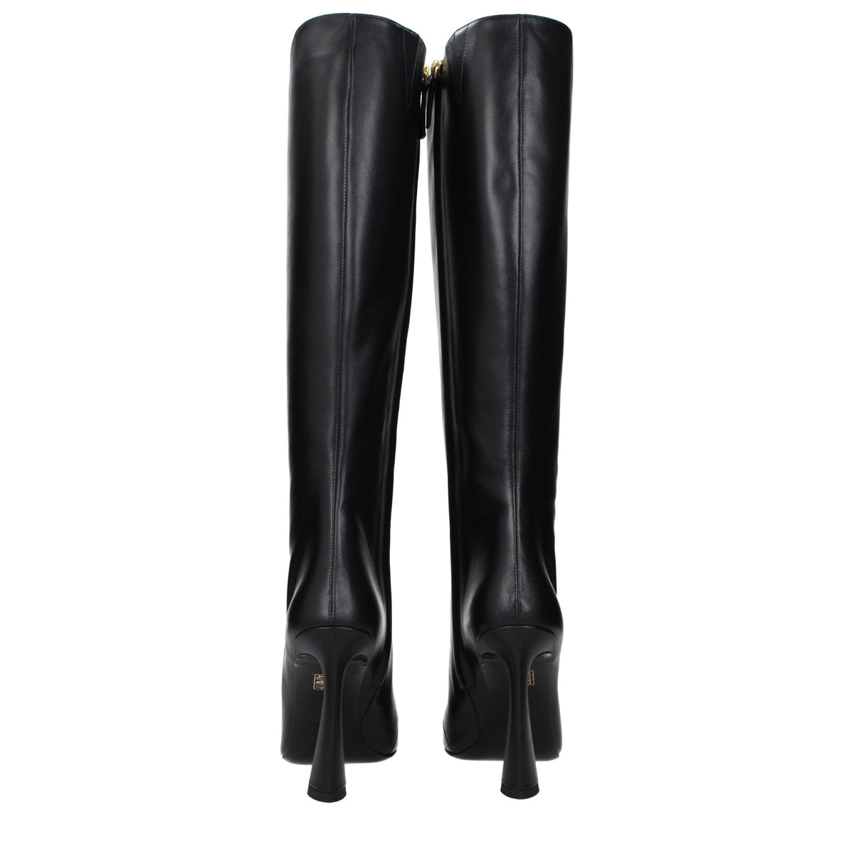 Versace Schwarze Lederstiefel