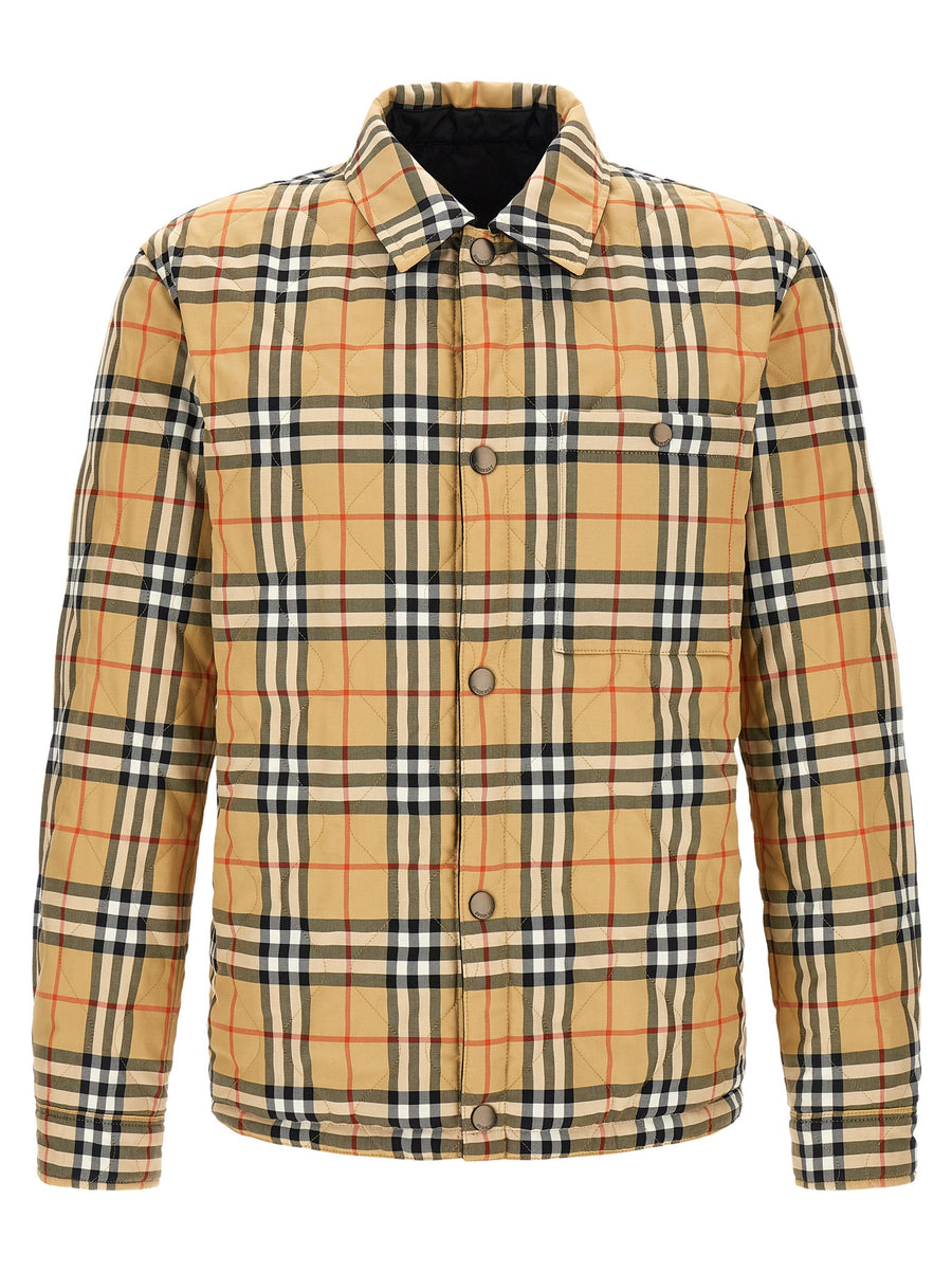 Burberry Schwarze Polyamid-Jacke in voller Länge