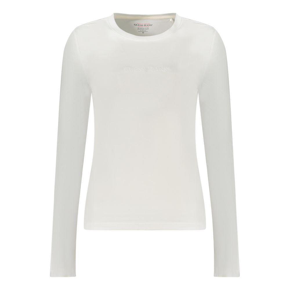 Guess Jeans Weißes Baumwoll-T-Shirt für Damen