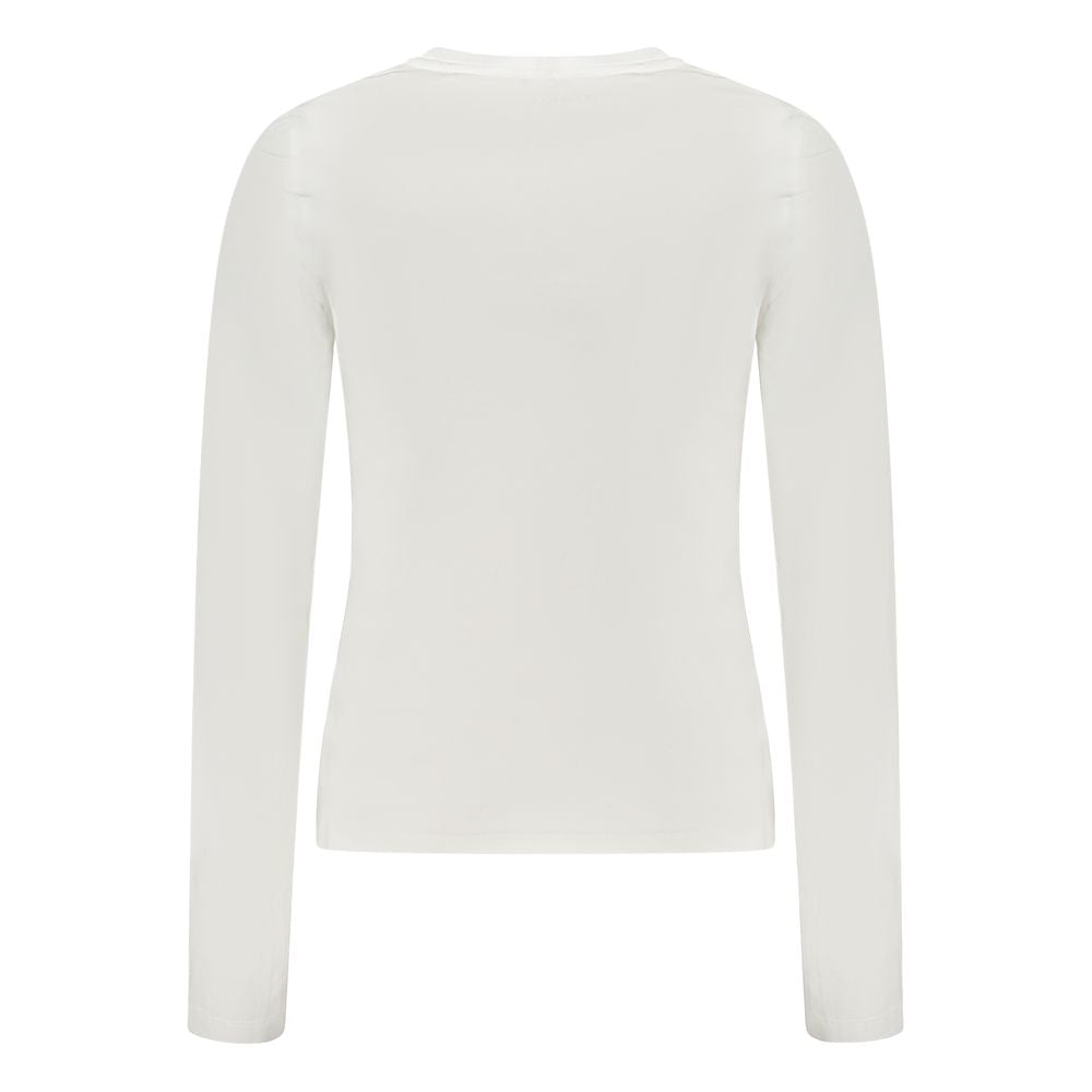 Guess Jeans Weißes Baumwoll-T-Shirt für Damen