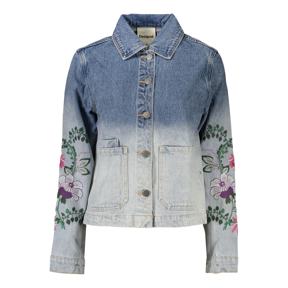 Desigual Blaue Jeansjacke aus Baumwolle