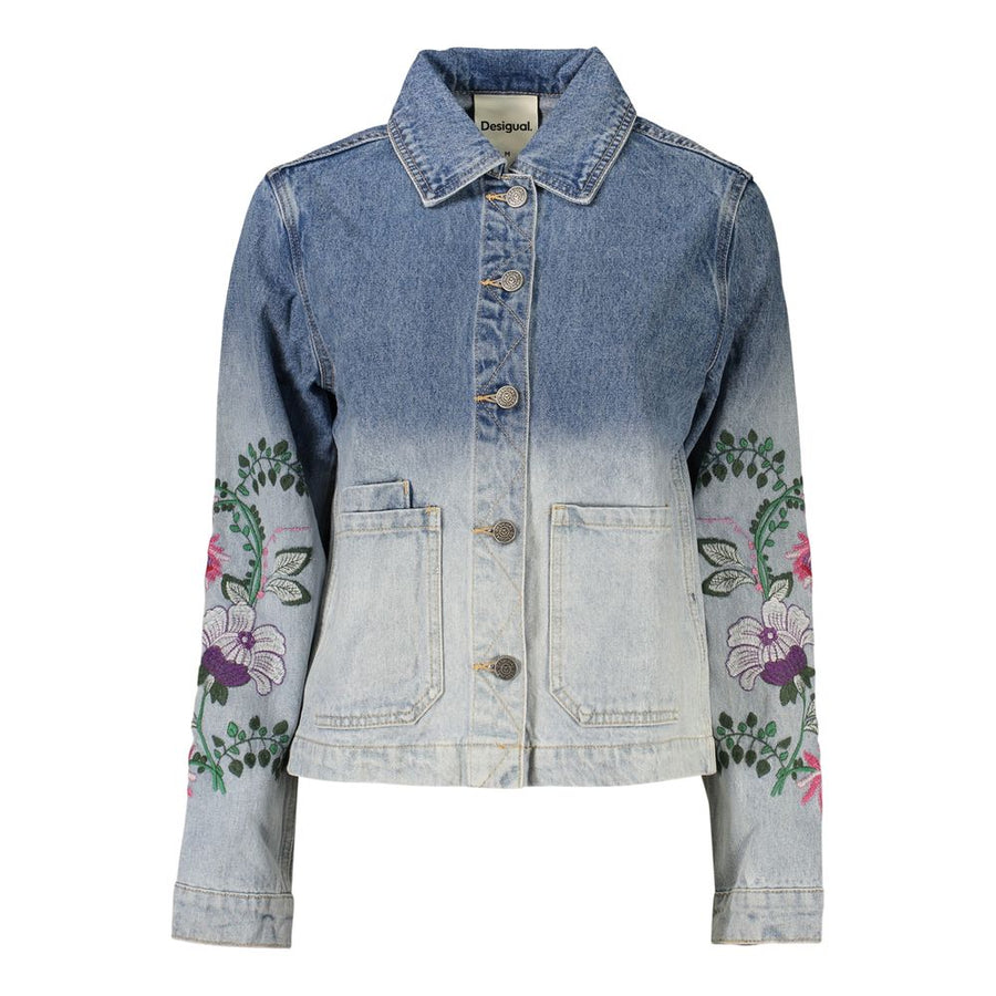Desigual Blaue Jeansjacke aus Baumwolle