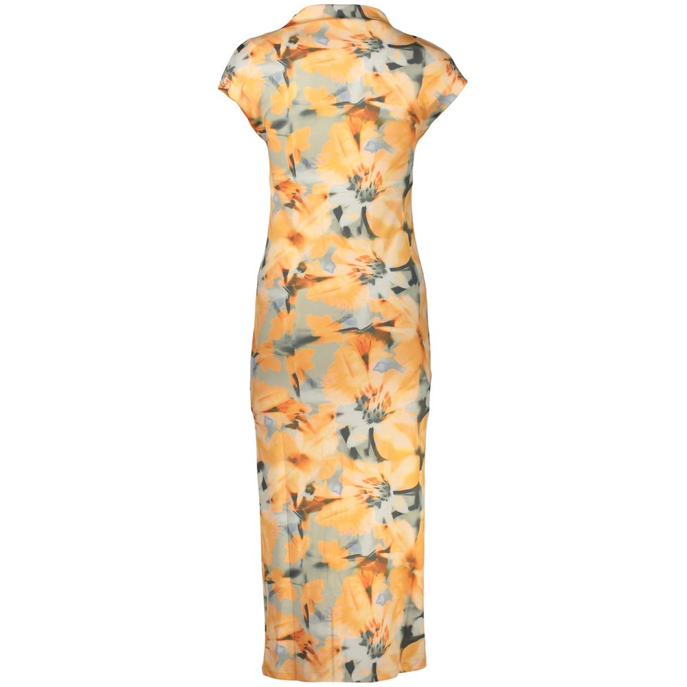 Desigual Orange Elastan Freizeitkleid
