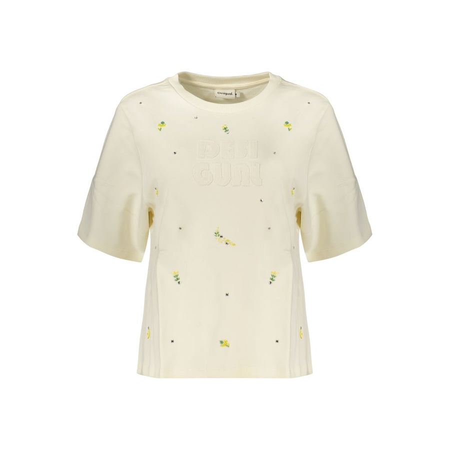 Desigual Weißes Baumwoll-Sweatshirt