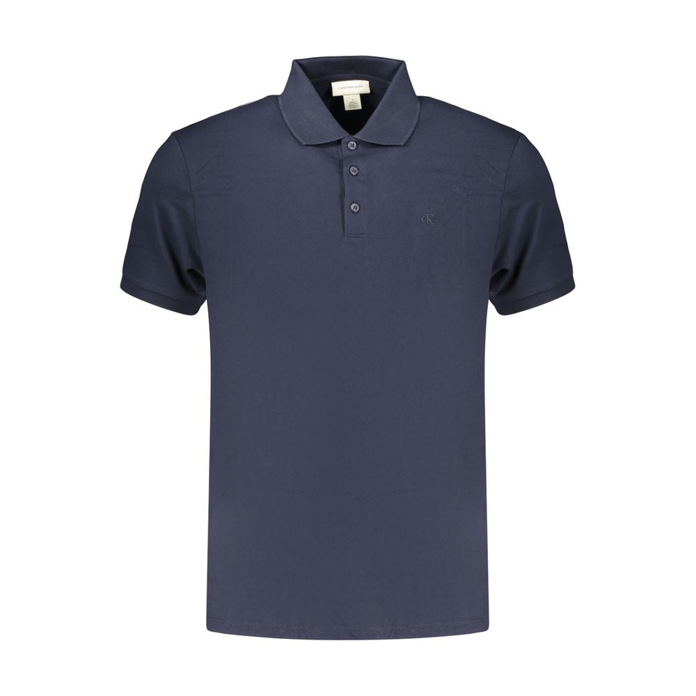 Calvin Klein Men's Blue Cotton Polo Shirt