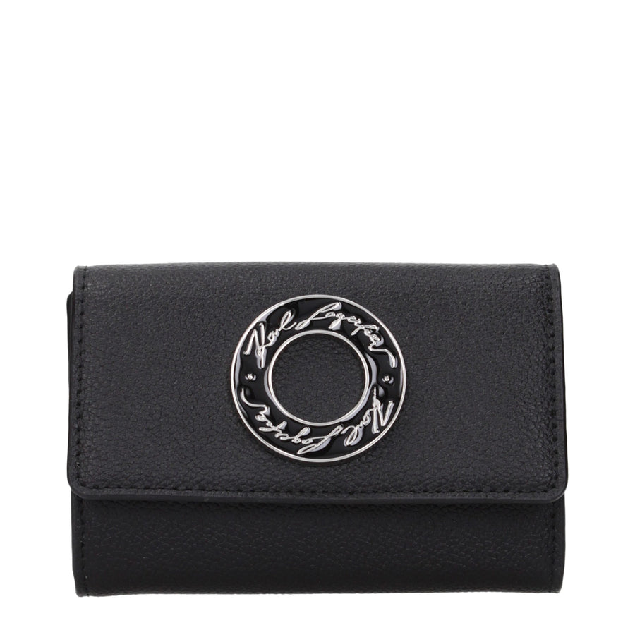 Karl Lagerfeld Schwarzes Portemonnaie aus Polyester
