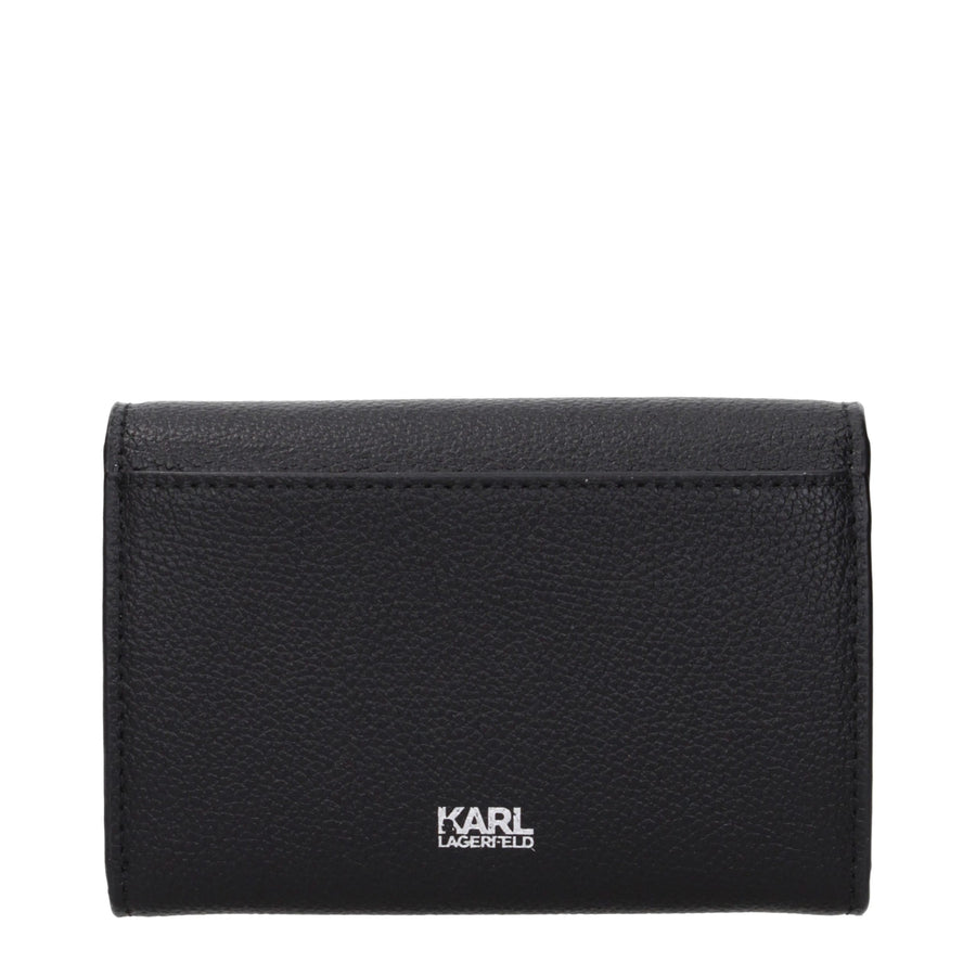 Karl Lagerfeld Schwarzes Portemonnaie aus Polyester