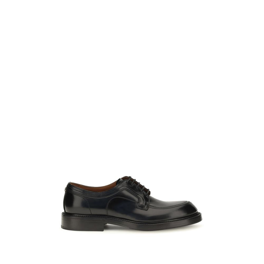 Dolce & Gabbana Schwarze Kalbsleder Bos Taurus Oxfords und Derbys