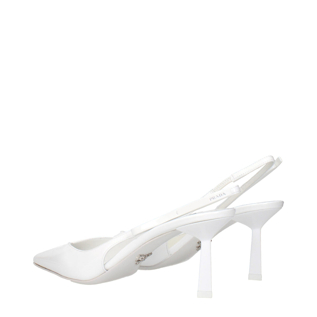 Prada Weiße Leder Pumps mit hohem Absatz
