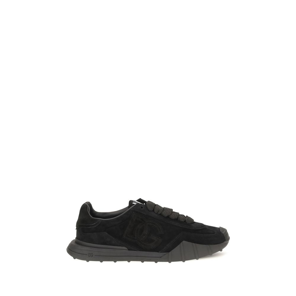 Dolce & Gabbana Black Bos Taurus Calfskin Sneakers